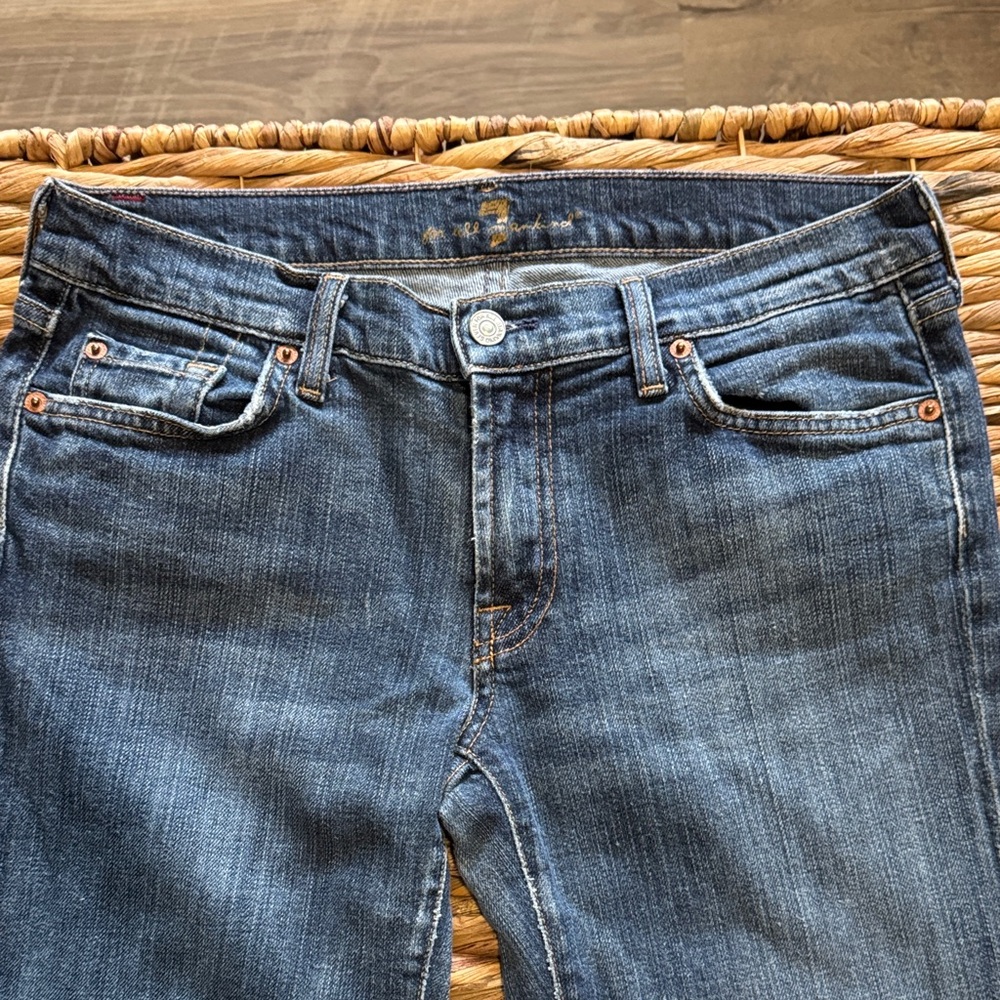 7 For All Mankind Women's Boot Cut Jeans - Medium Blue Denim